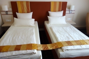 This is a typical "double" in Europe... Next time we'll ask for a KING bed... for sure...LOL