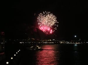 On our last night, they had fireworks over the opera house! Beautiful display!